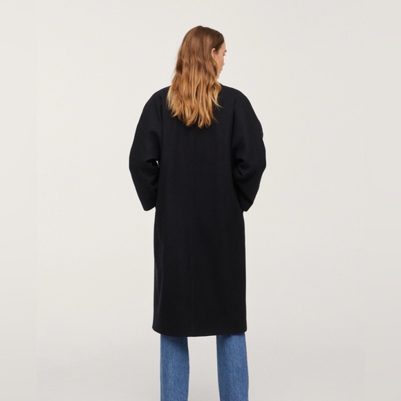 MANGO Lapels Wool Coat - Picture 2 of 4